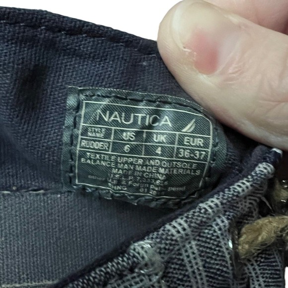 Nautica Rudder Blue Striped Canvas Slip-On Espadrille Flats Women's Size 6 Shoes - Picture 7 of 9